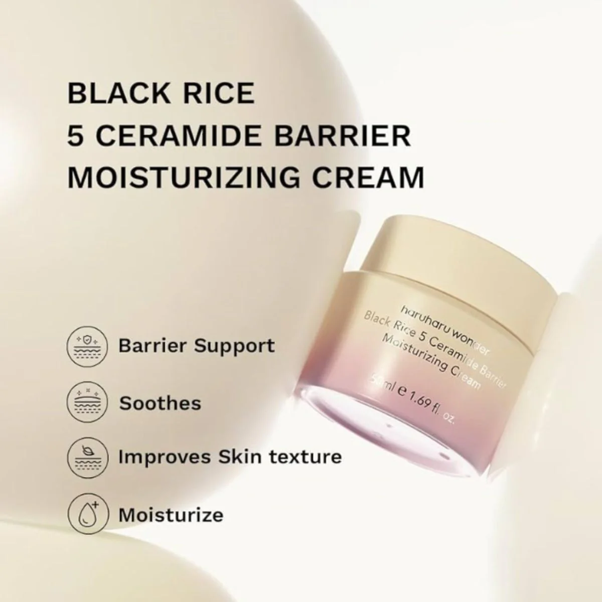 Black Rice 5 Ceramide Barrier Moisturizing Cream 50mL - Image 2