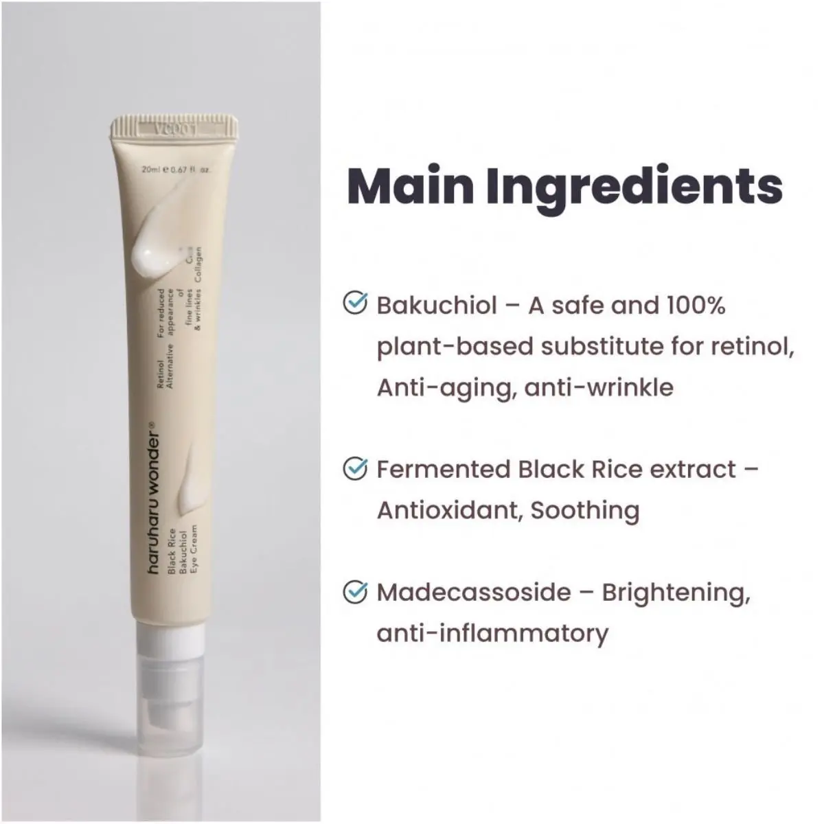 Black Rice Bakuchiol Eye Cream 20mL - Image 3