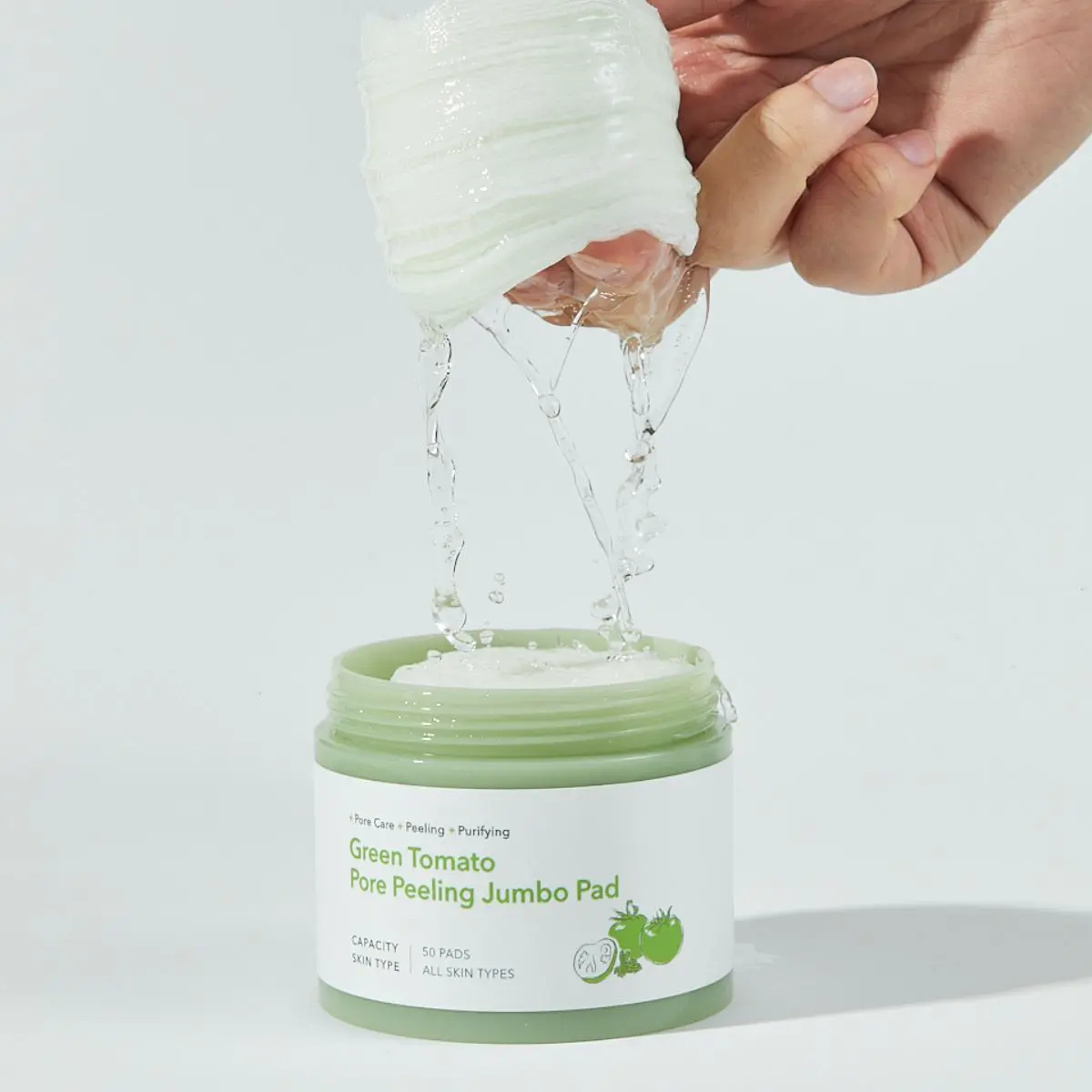 Green Tomato Pore Peeling Jumbo Pad (60ea) - Image 2