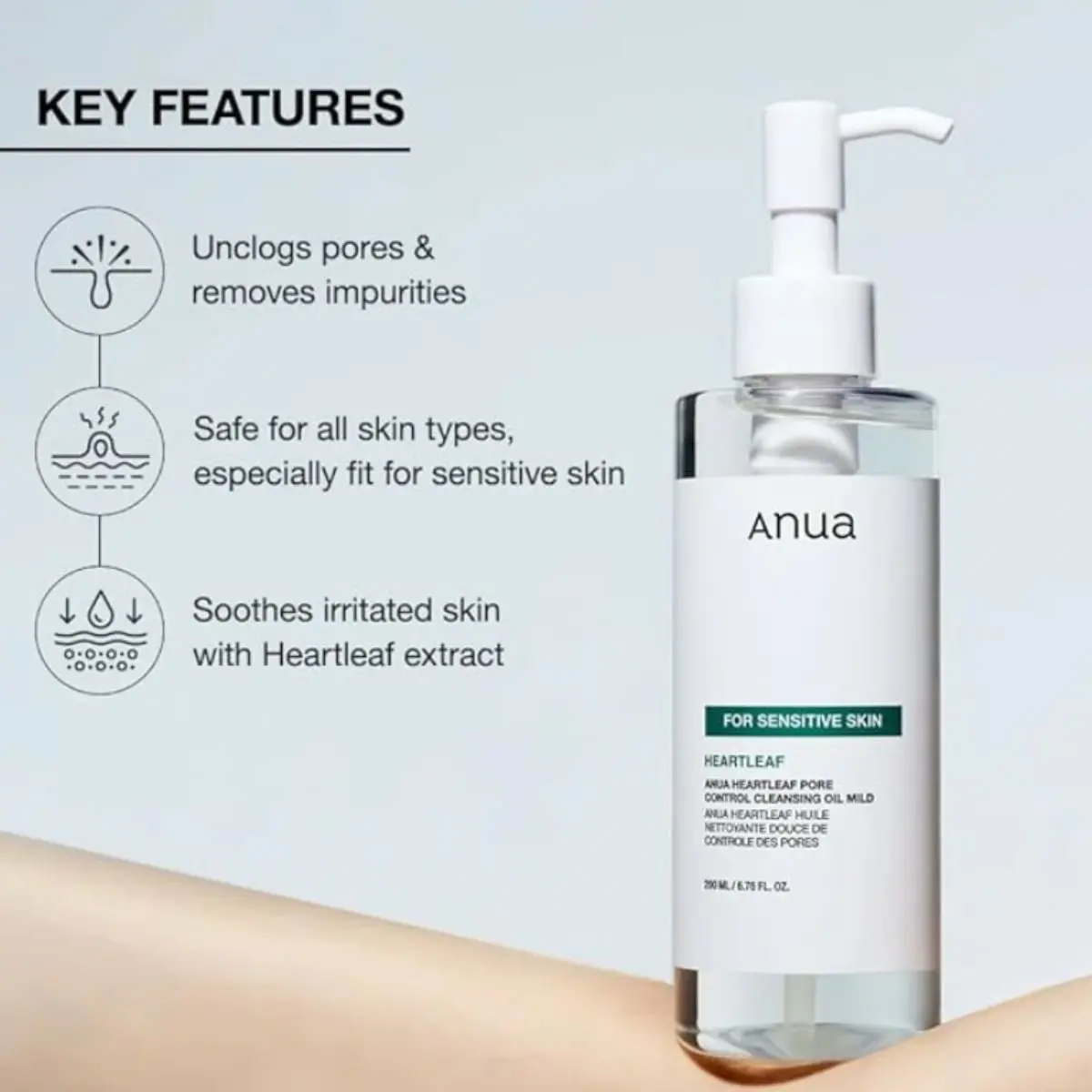 Heartleaf Pore Control Cleansing Oil Mild 200mL - Image 3