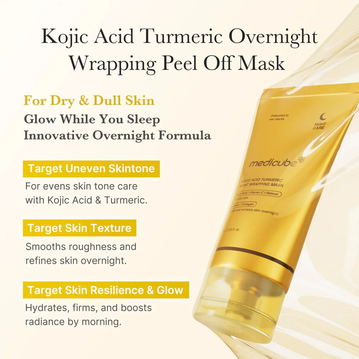Kojic Acid Turmeric Night Wrapping Mask 75mL - Image 2