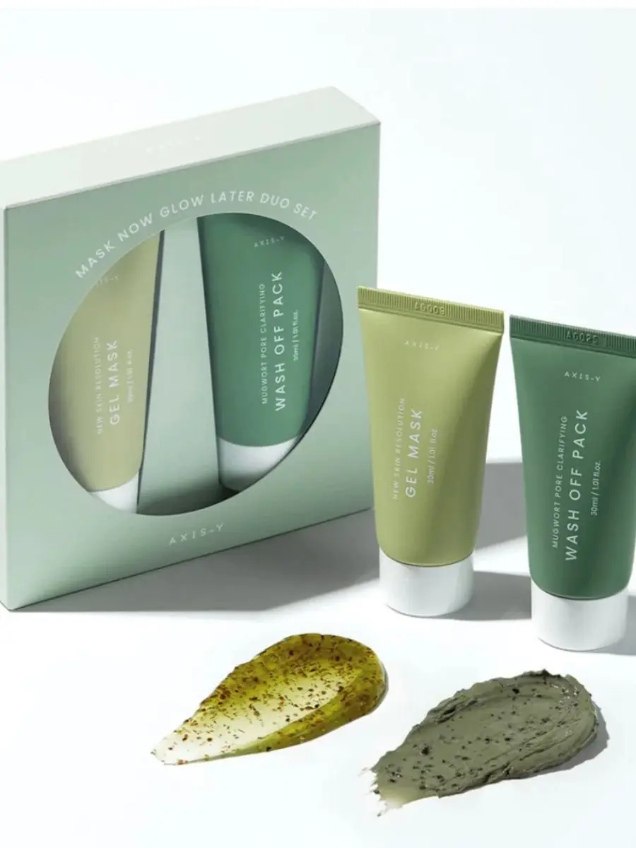 Mask Now Glow Later: Mugwort Pore Clarifying Wash Off Pack 30ml + New Skin Resolution Gel Mask 30ml - Image 4