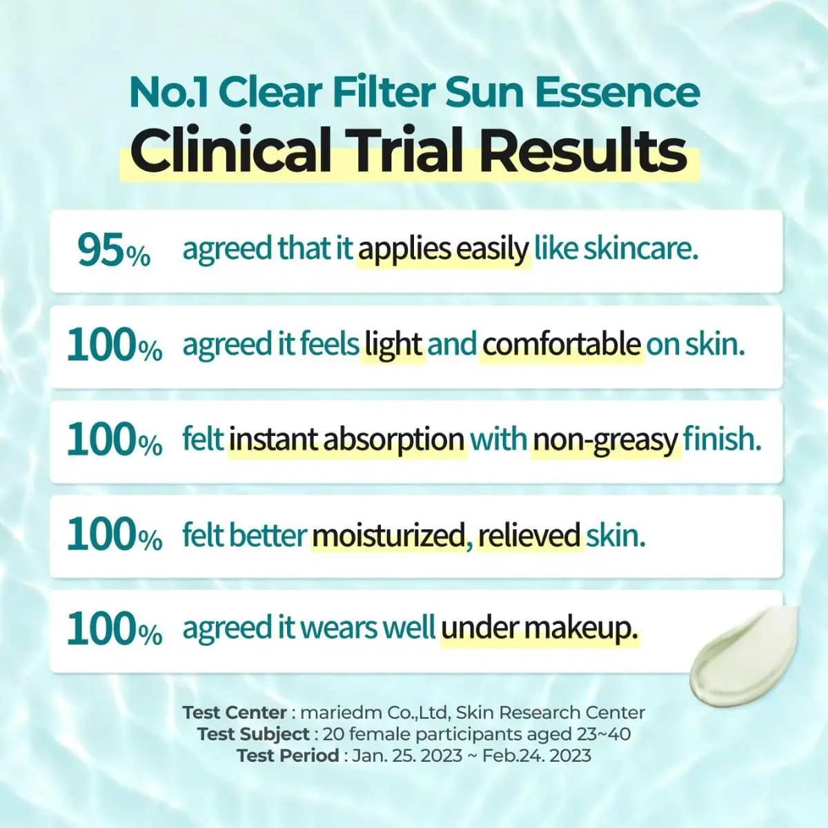 No.1 Clear Filter Sun Essence SPF50+ PA++++ - Image 3