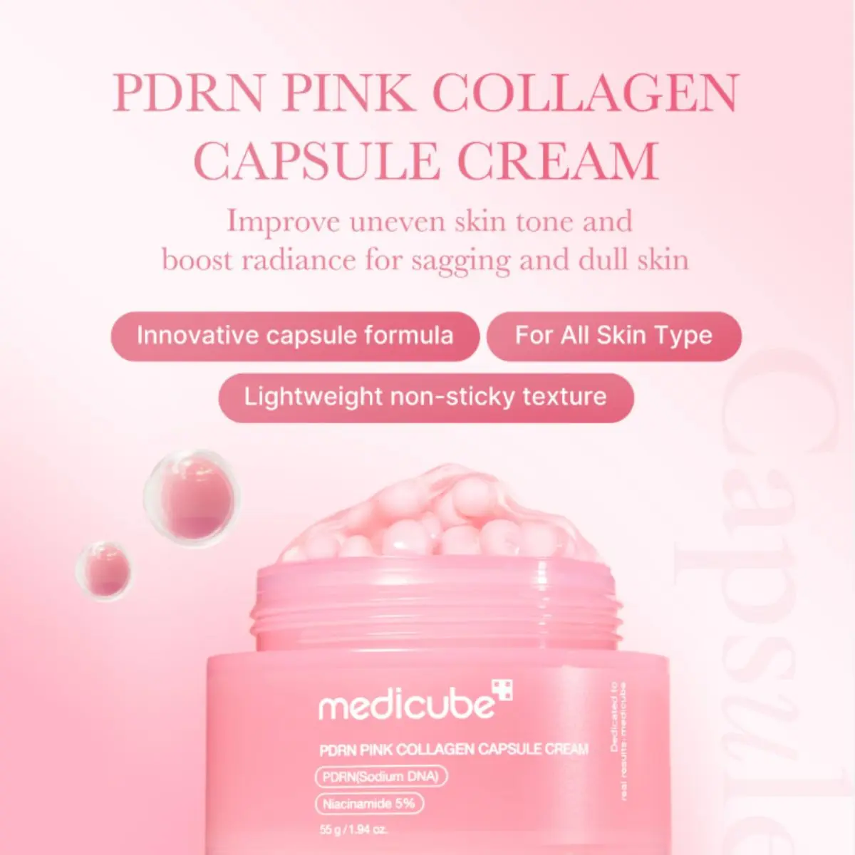 PDRN Pink Collagen Capsule Cream 55g - Image 2