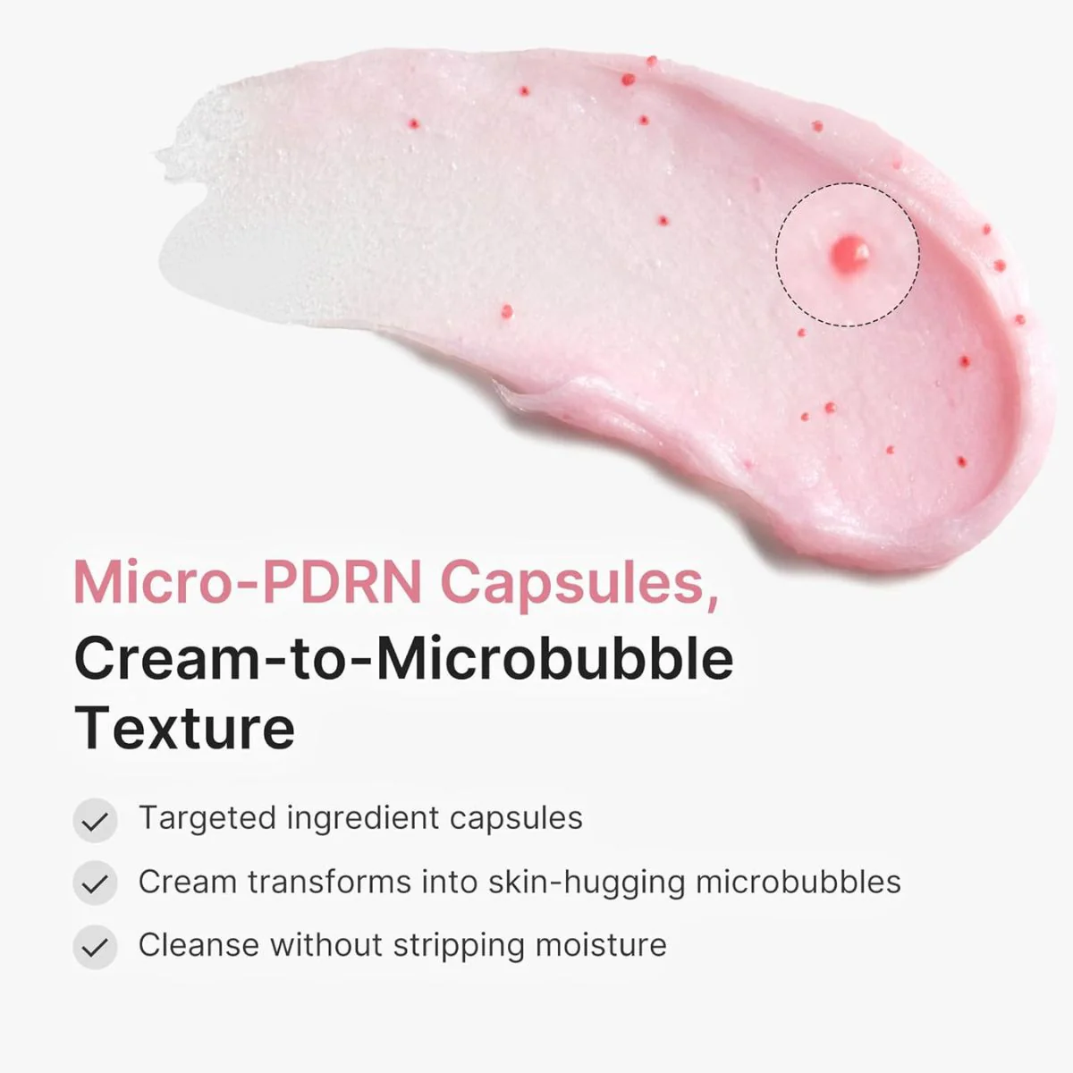 PDRN Pink Glutathione Capsule Cleansing Foam 120g - Image 4