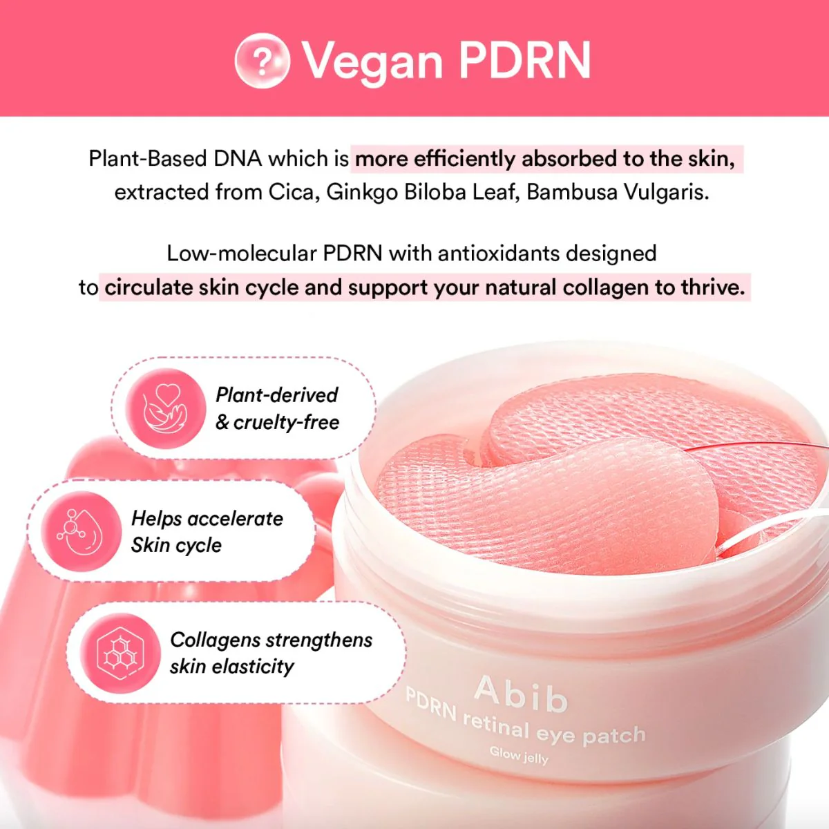 PDRN Retinal Eye Patch Glow Jelly 60ea - Image 3