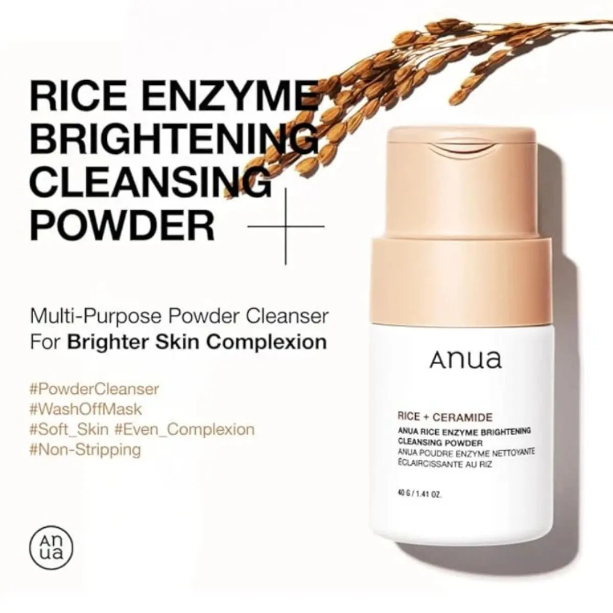 Rice Enzyme Brightening Cleansing Powder 40g - Image 2