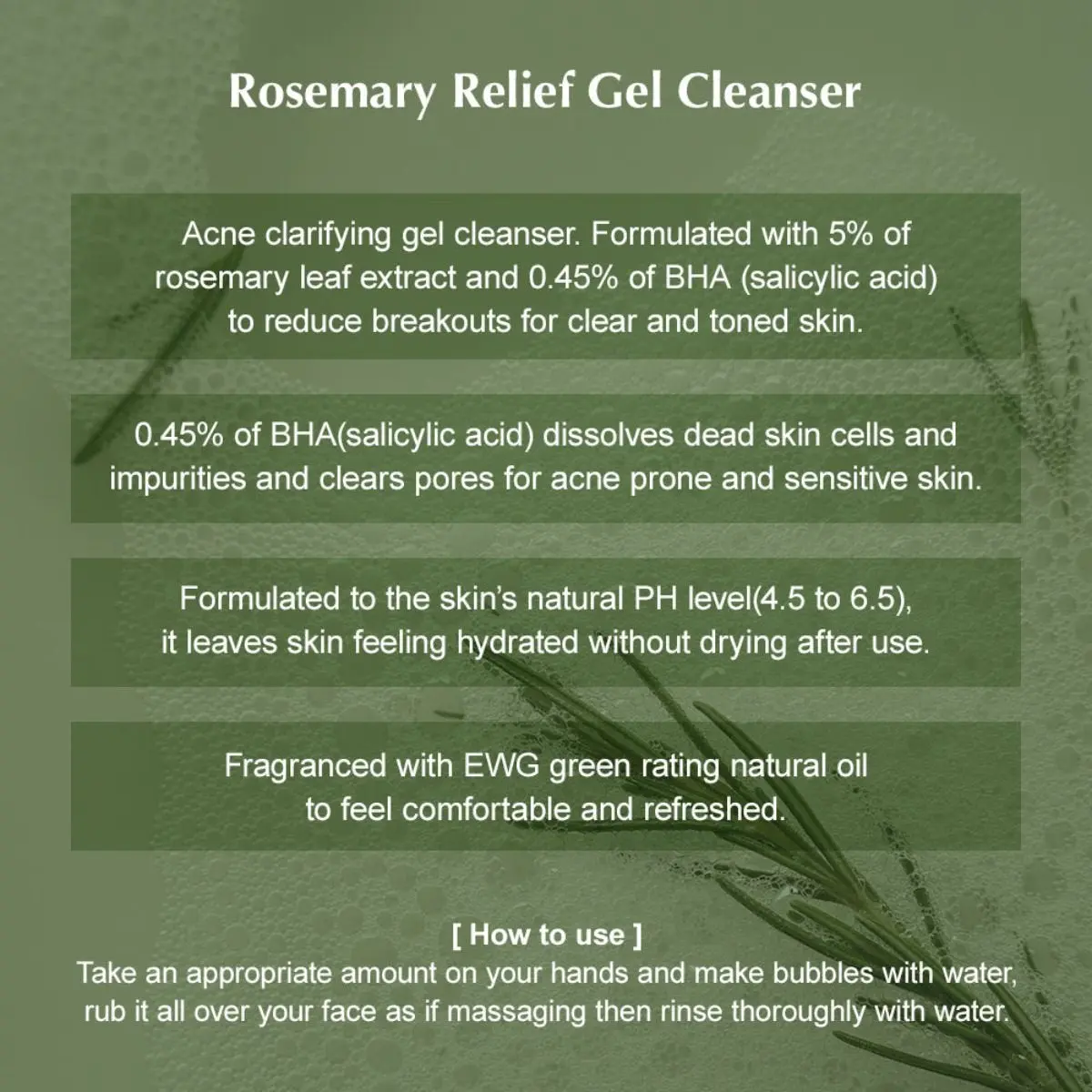 Rosemary Relief Gel Cleanser 150mL - Image 5